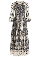 Needle & Thread Adeline Floral-embroidered Tulle Gown Cream