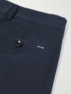 TOM FORD - Tapered Cotton-Blend Twill Chinos - Blue