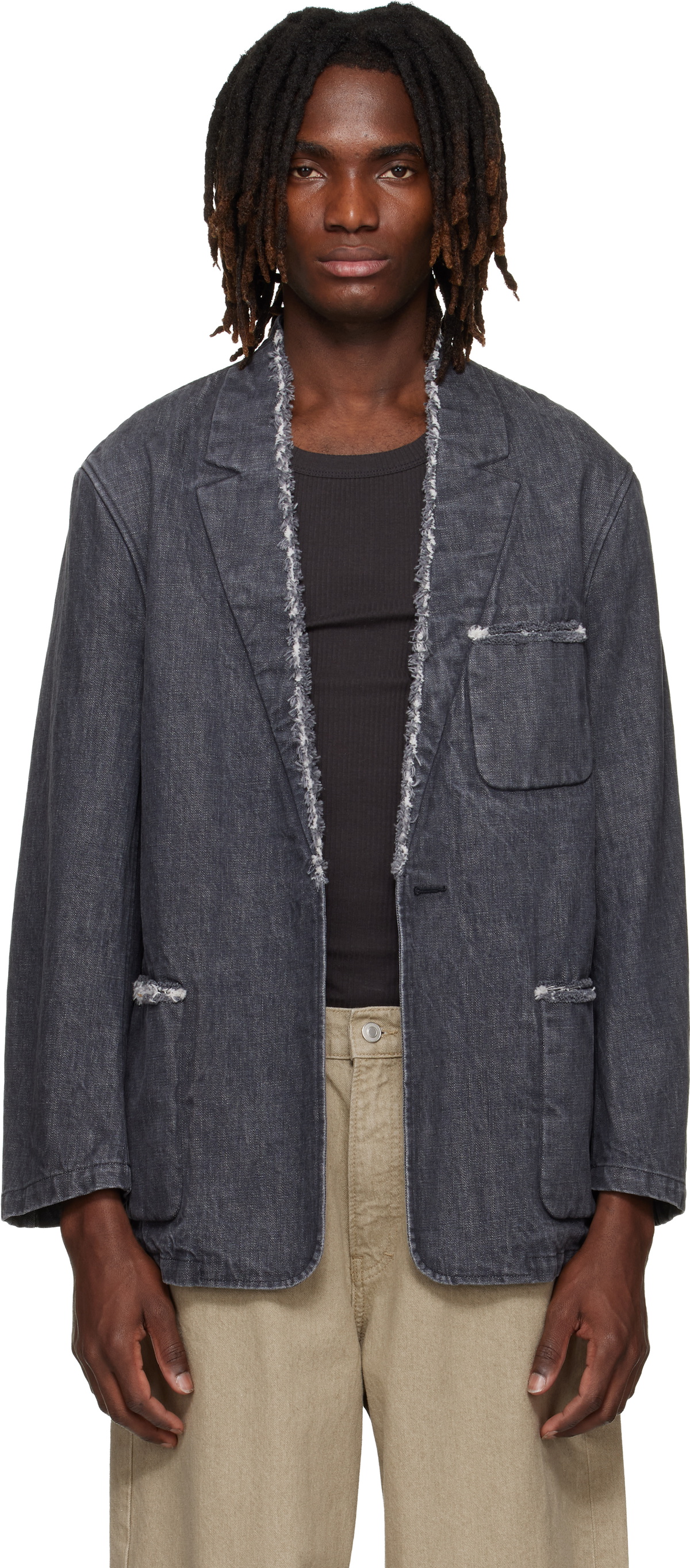 YOKE Brown Leather-Like Trench Coat YOKE