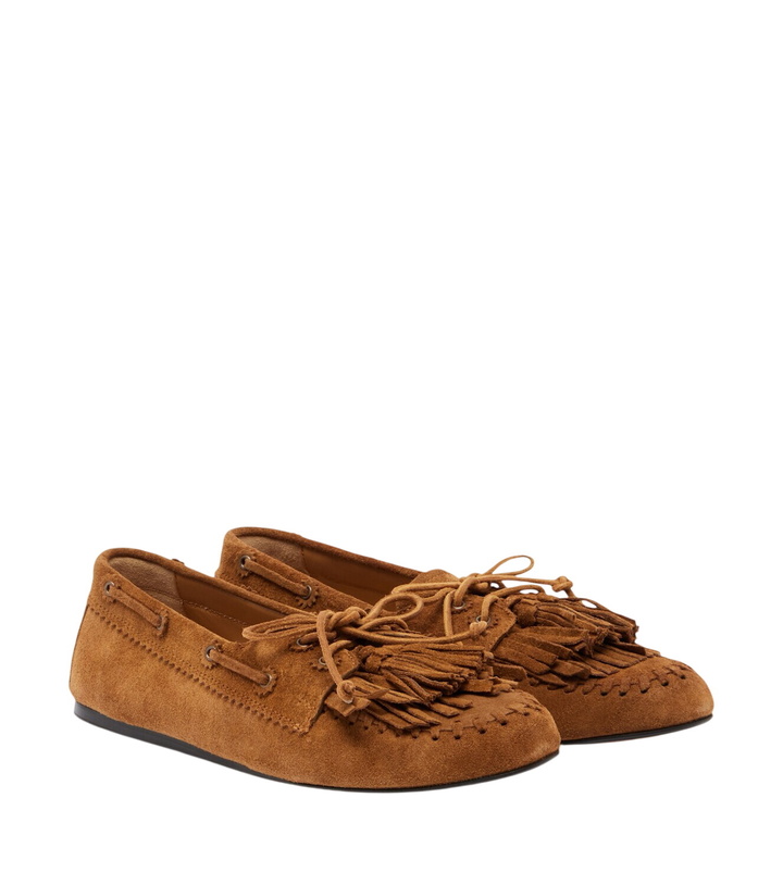 Photo: Isabel Marant Fersi fringed suede boat shoes