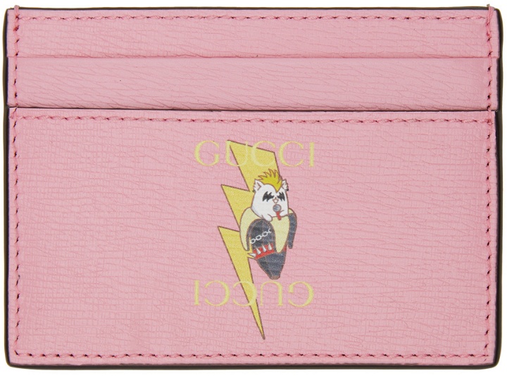 Photo: Gucci Pink Lightening Bolt Bananya Card Holder