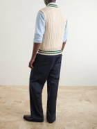 Drake's - Cricket Knitted Cotton and Cashmere-Blend Vest - Neutrals