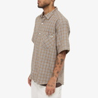 Polar Skate Co. Men's Mitchell Check Flannel Shirt in Light Brown