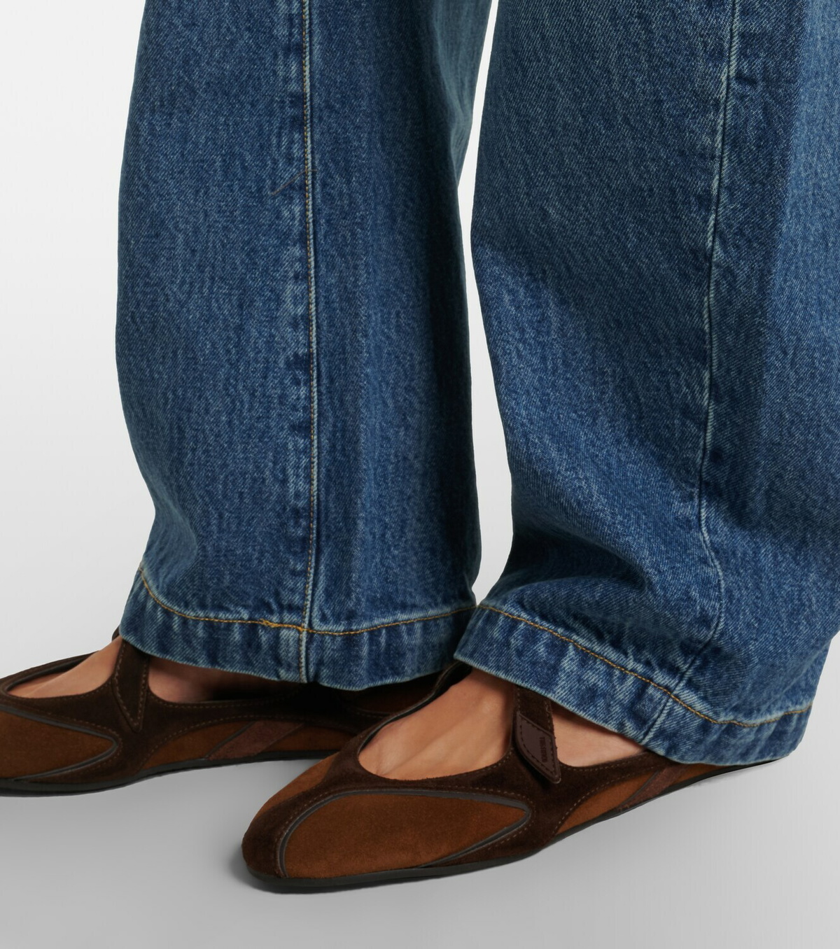 The Attico Floor 01 suede ballet flats