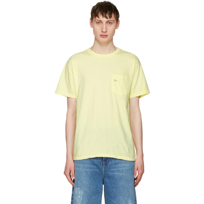 Photo: Noah NYC Yellow Pocket Logo T-Shirt