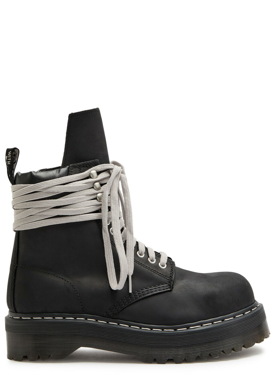Rick Owens Black Porterville Army Mega Tractor Boots Rick Owens