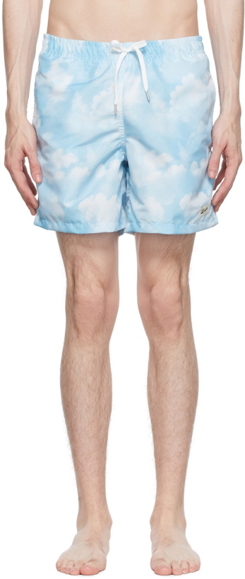 Photo: Bather Blue Polyester Swim Shorts
