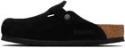 Birkenstock Black Regular Boston Soft Footbed Slip-on Loafers