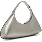 BY FAR Silver Amberette Metallic Leather Bag
