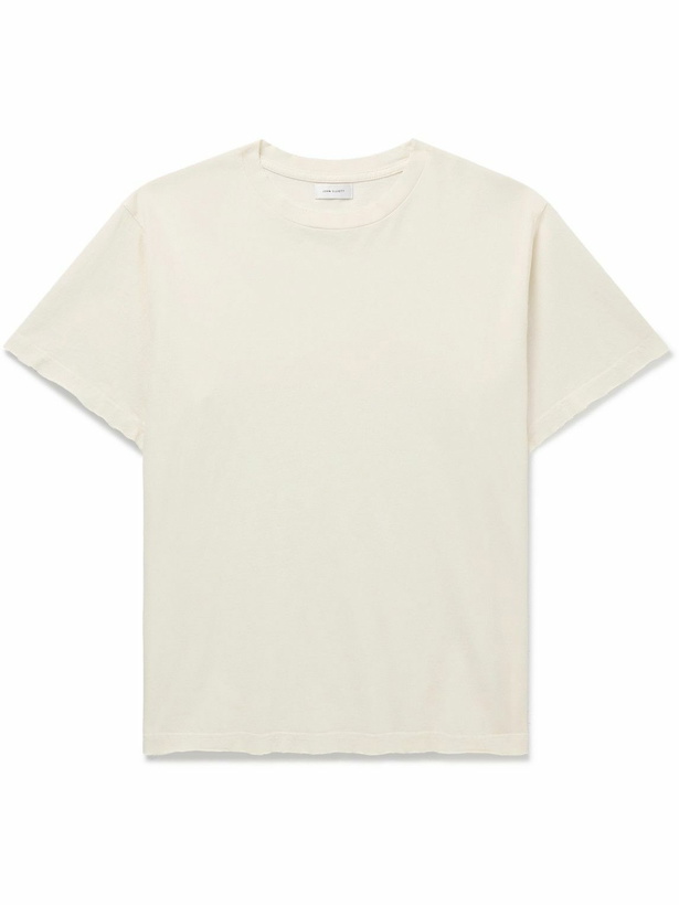 Photo: John Elliott - Folsom Distressed Cotton-Jersey T-Shirt - Neutrals