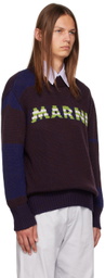 Marni Brown & Blue Striped Sweater