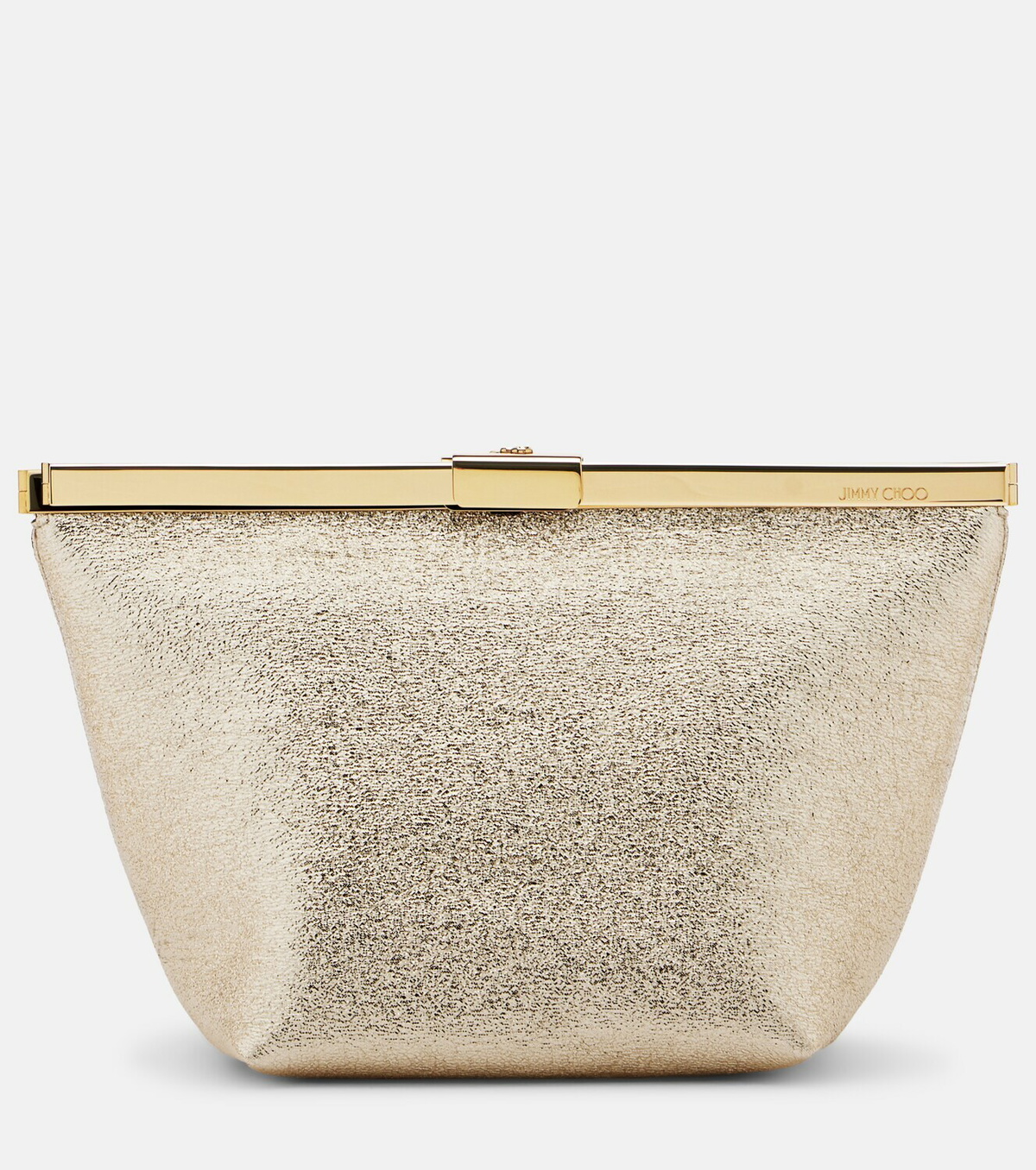 Jimmy Choo Ganache metallic leather clutch