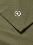 Kingsman - Logo-Embroidered Pima Cotton-Jersey T-Shirt - Green