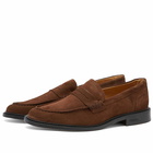 VINNYs Men's VINNY's Townee Penny Loafer in Brown Suede