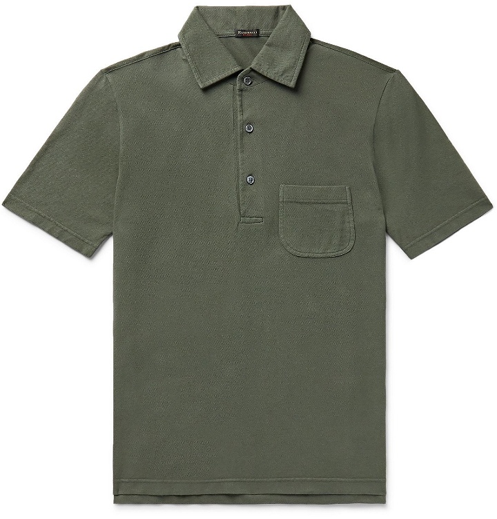 Photo: Rubinacci - Cotton-Piqué Polo Shirt - Green