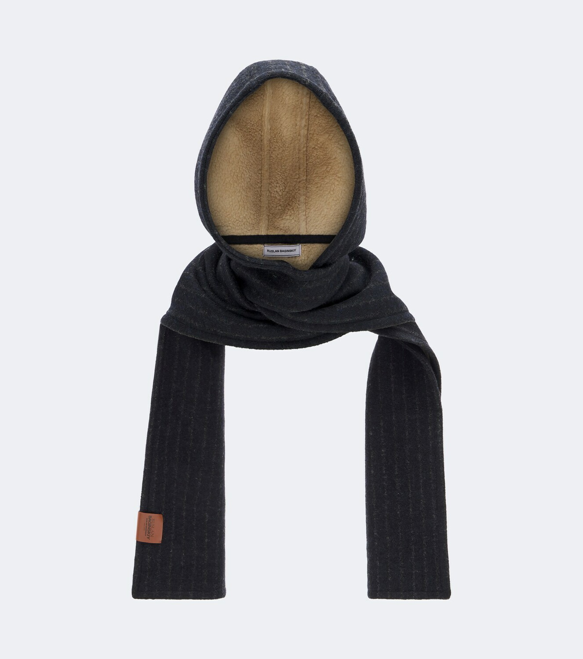 Ruslan Baginskiy Striped wool-blend hood