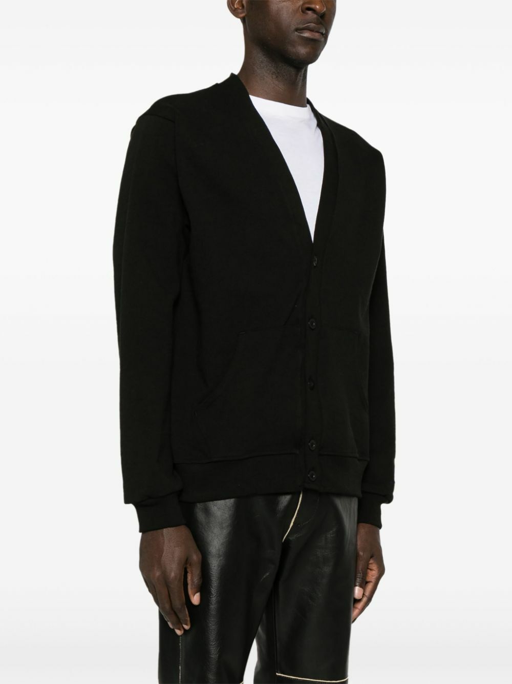 NOAH NY X The Cure Black Rugby Cotton Cardigan Noah NYC