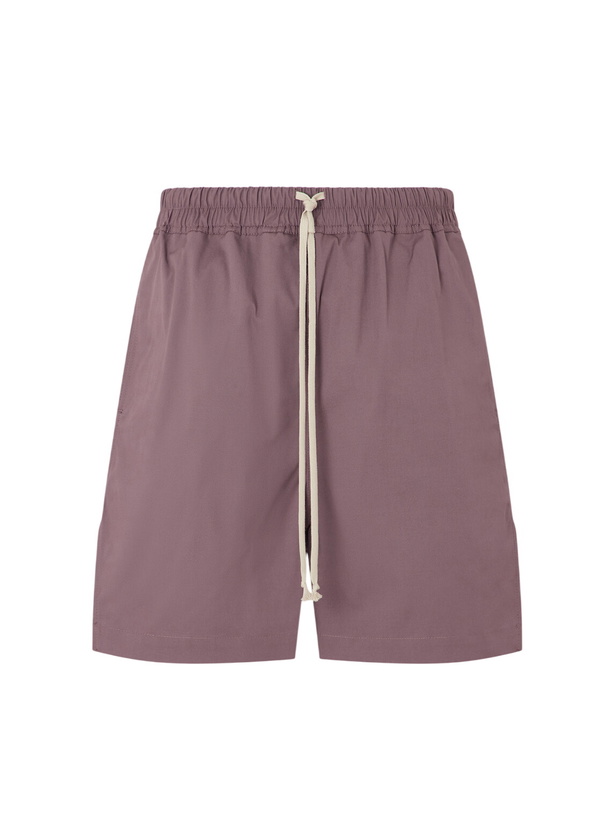 Photo: Rick Owens - Boxer Straight-Leg Stretch-Cotton Canvas Drawstring Shorts - Purple