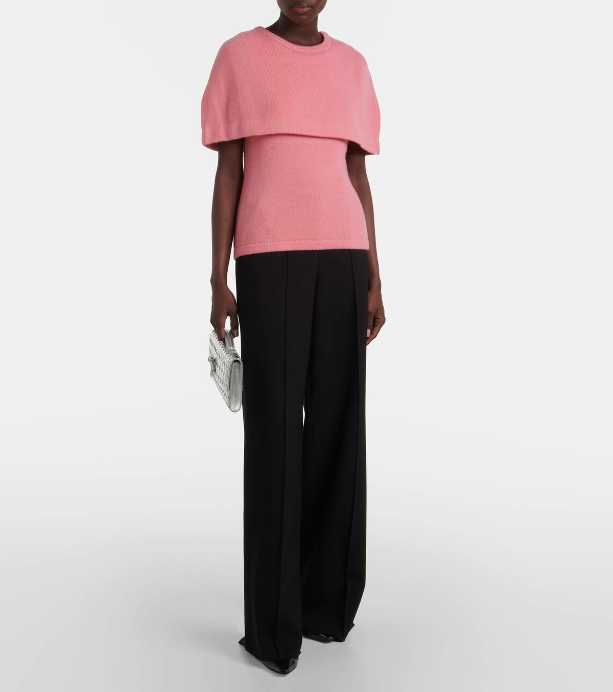 Carolina Herrera Caped wool and cashmere top