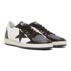 Golden Goose Blue and Black Ball Sneakers