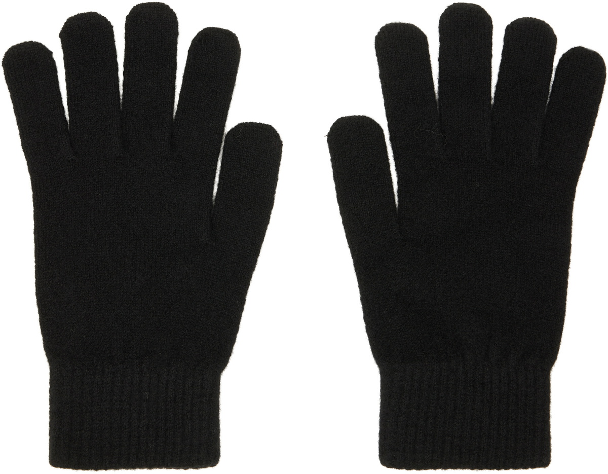Yves Salomon Black Cashmere Gloves