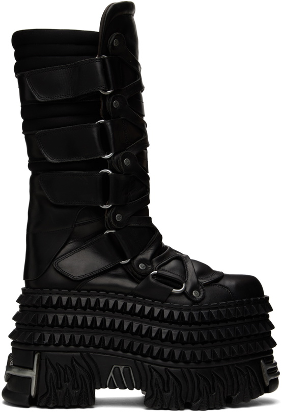 Photo: VETEMENTS Black New Rock Edition Tower Boots
