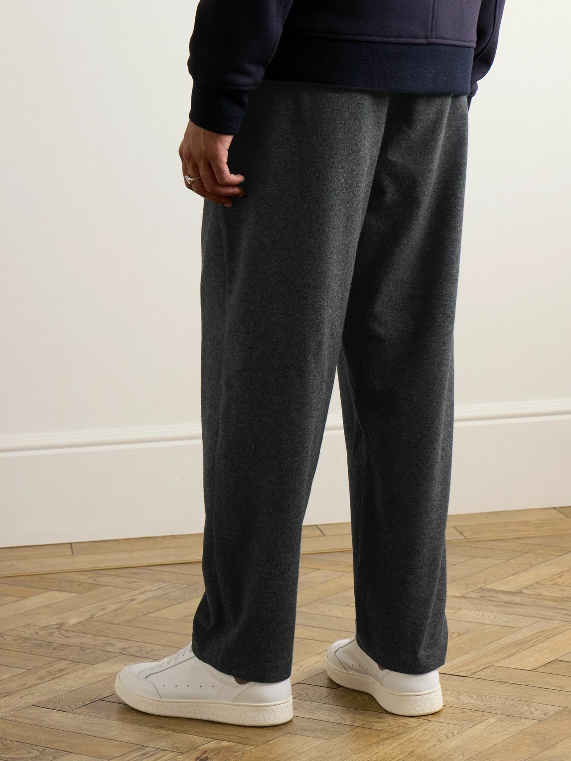 A.P.C. - Renato Tapered Pleated Wool-Blend Trousers - Gray