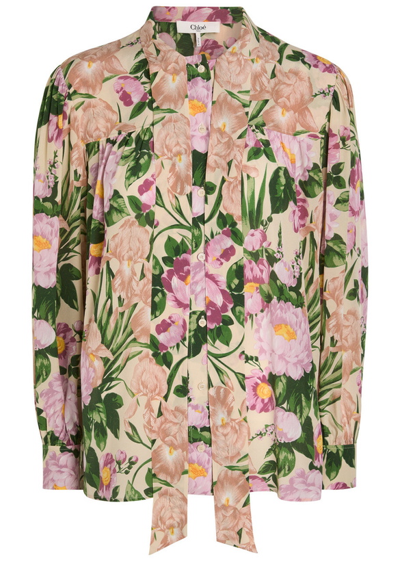 Photo: Chloe Floral-print Silk Blouse Multi Floral