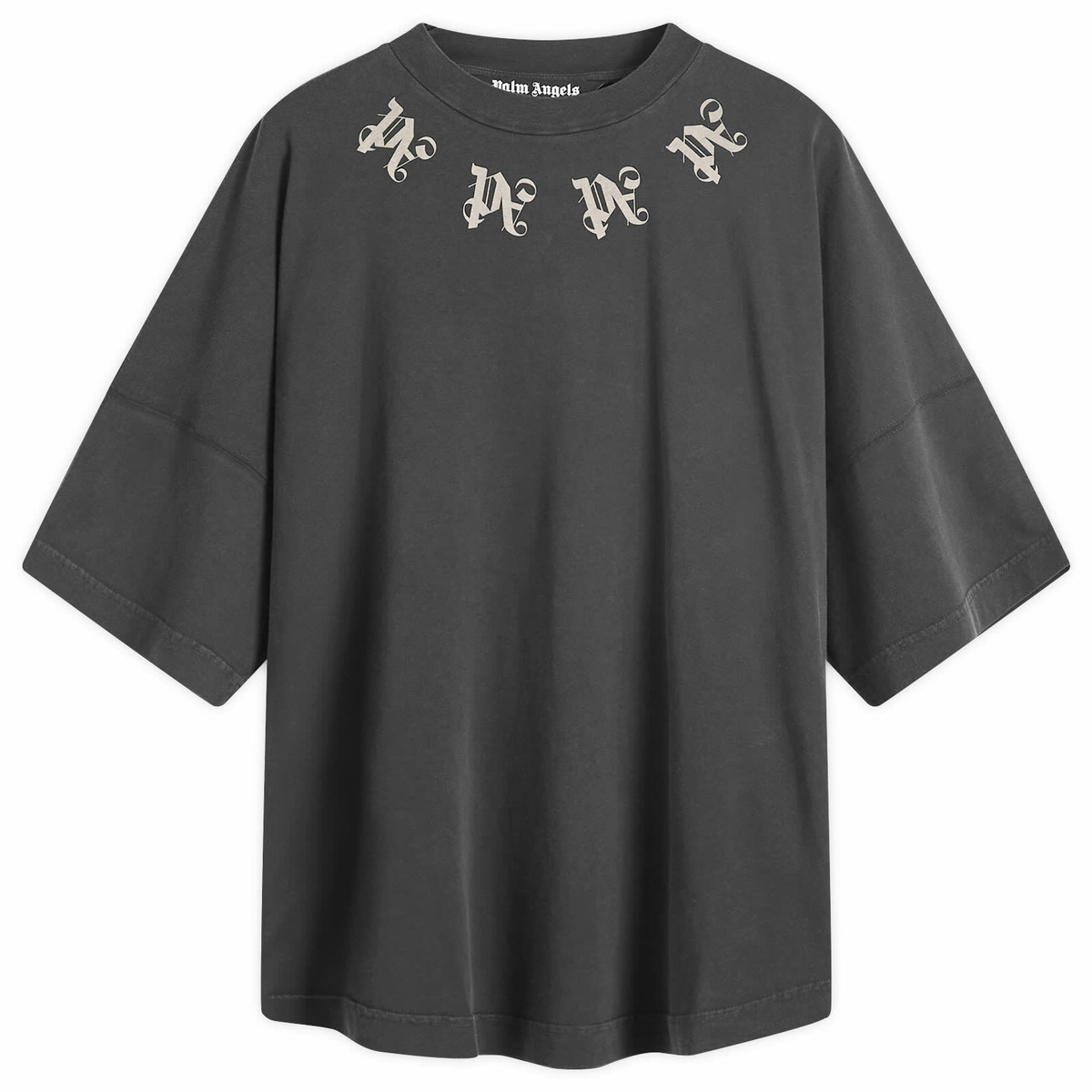 Palm Angels Men's Statement Monogram T-Shirt in Black Palm