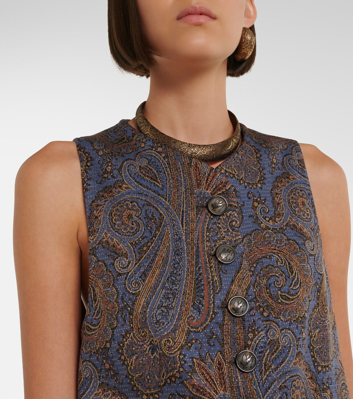 Etro Paisley jacquard vest