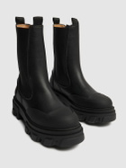 GANNI 50mm Mid Leather Chelsea Combat Boots