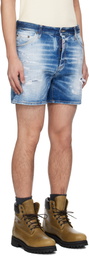 Dsquared2 Blue Light Scarface Wash Bro Denim Shorts