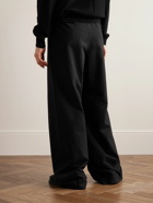 The Row - Berto Wide-Leg Pleated Cashmere-Blend Trousers - Black