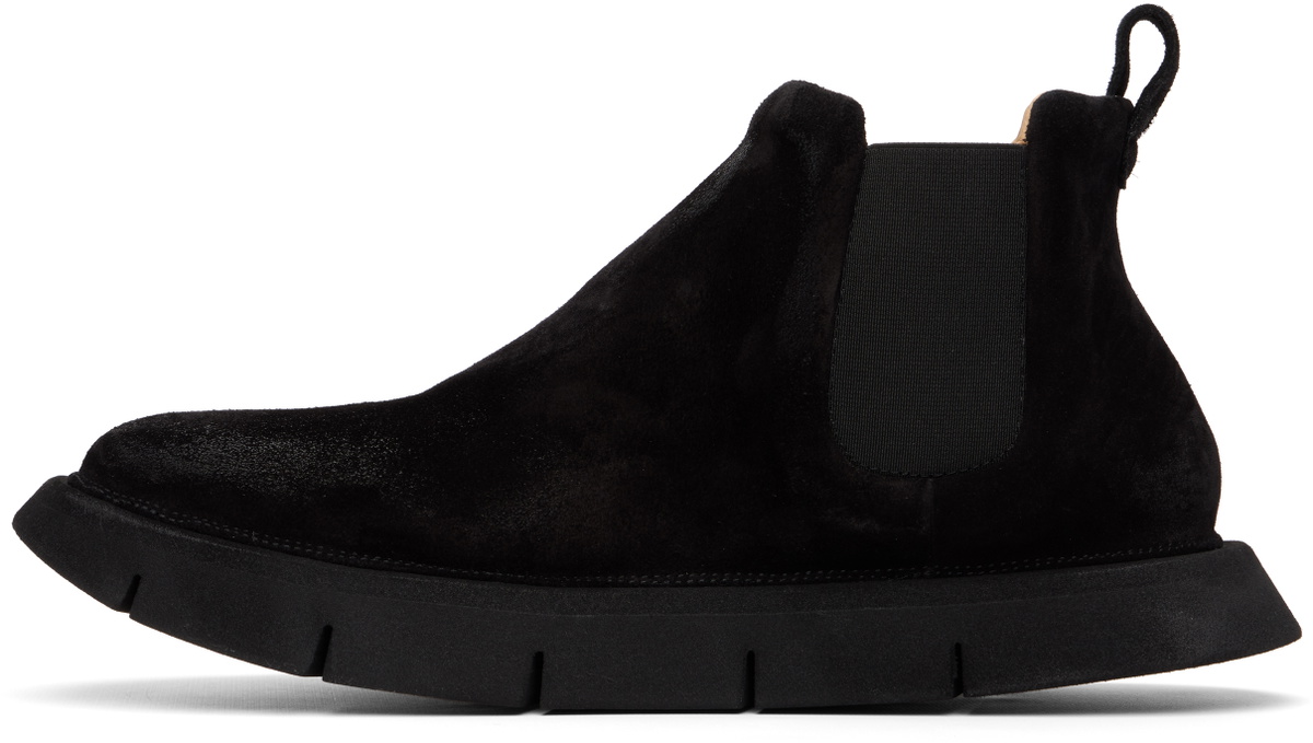 Marsèll Black Intagliata Leather Chelsea Boots