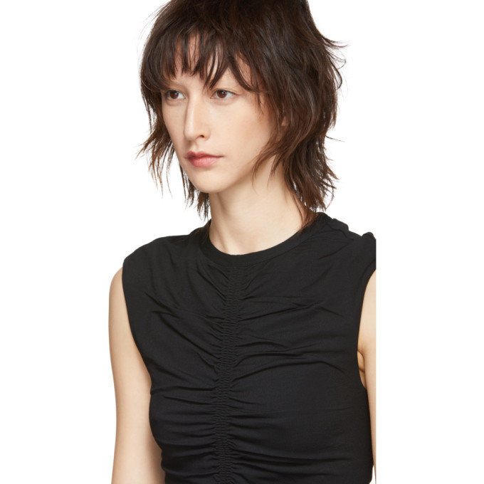 Black cropped ribbed-knit tank top - women - ALEXANDER WANG