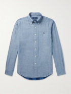POLO RALPH LAUREN - Button-Down Collar Cotton-Chambray Shirt - Blue