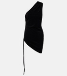 Balmain Ruched one-shoulder minidress