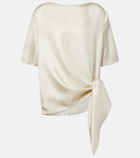 Loulou de Saison Mano silk satin top