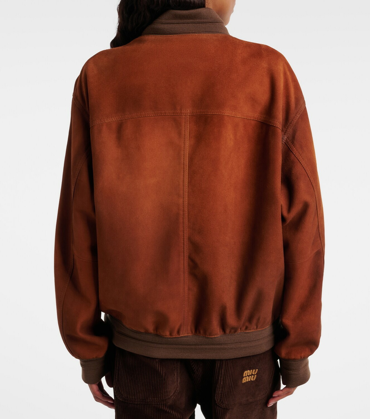 Miu Miu Suede bomber jacket