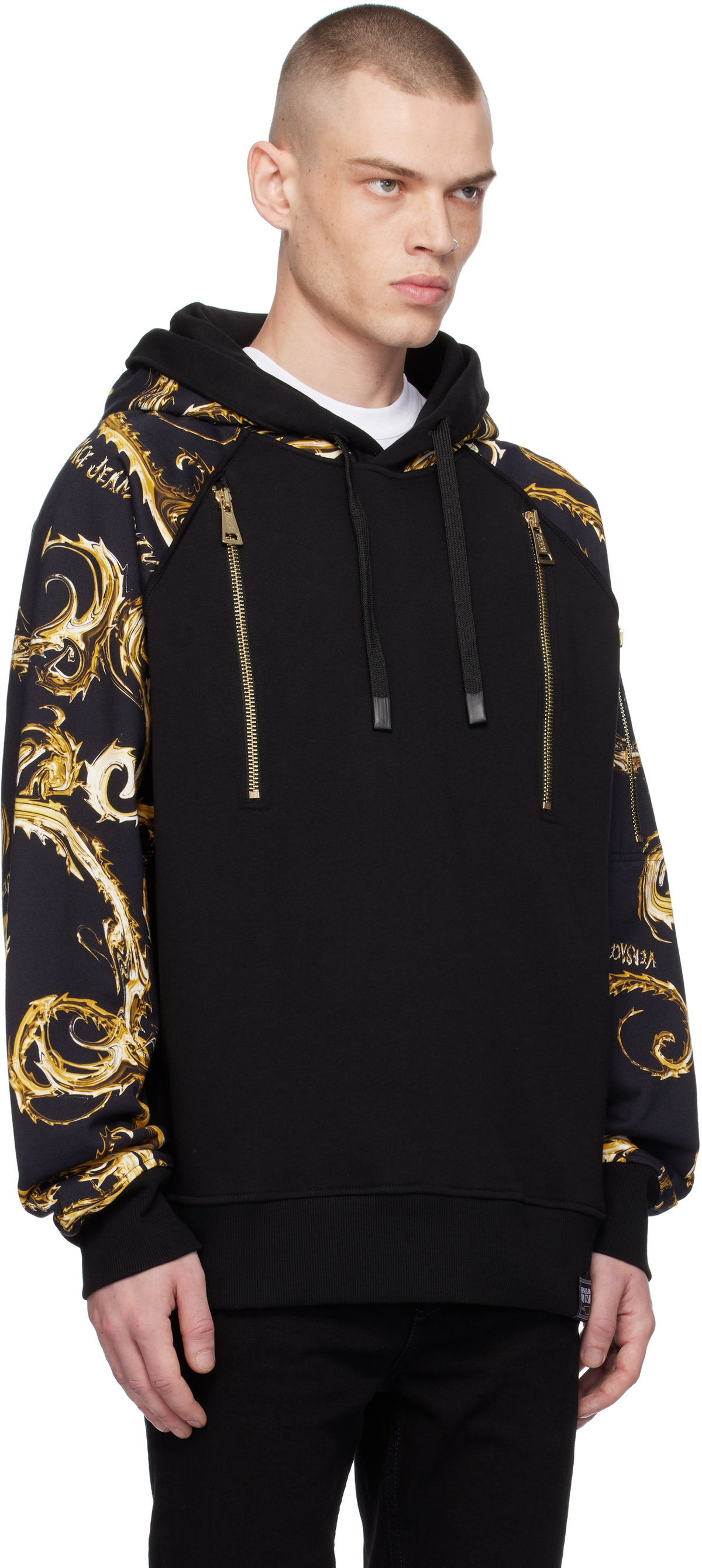 Versace Jeans Couture Black Chromo Couture Hoodie
