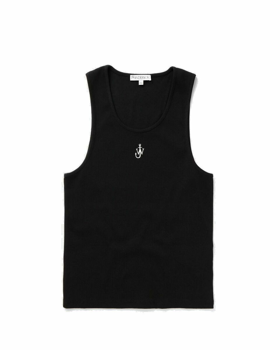Photo: Jw Anderson Anchor Embroidery Vest Black - Mens - Tank Tops