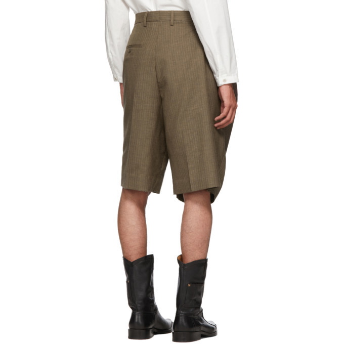 Hed Mayner Brown Merino Oversized Bermuda Shorts