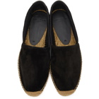 Saint Laurent Black Suede Espadrilles