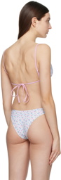 Frankies Bikinis White & Pink Lumia Bikini Top