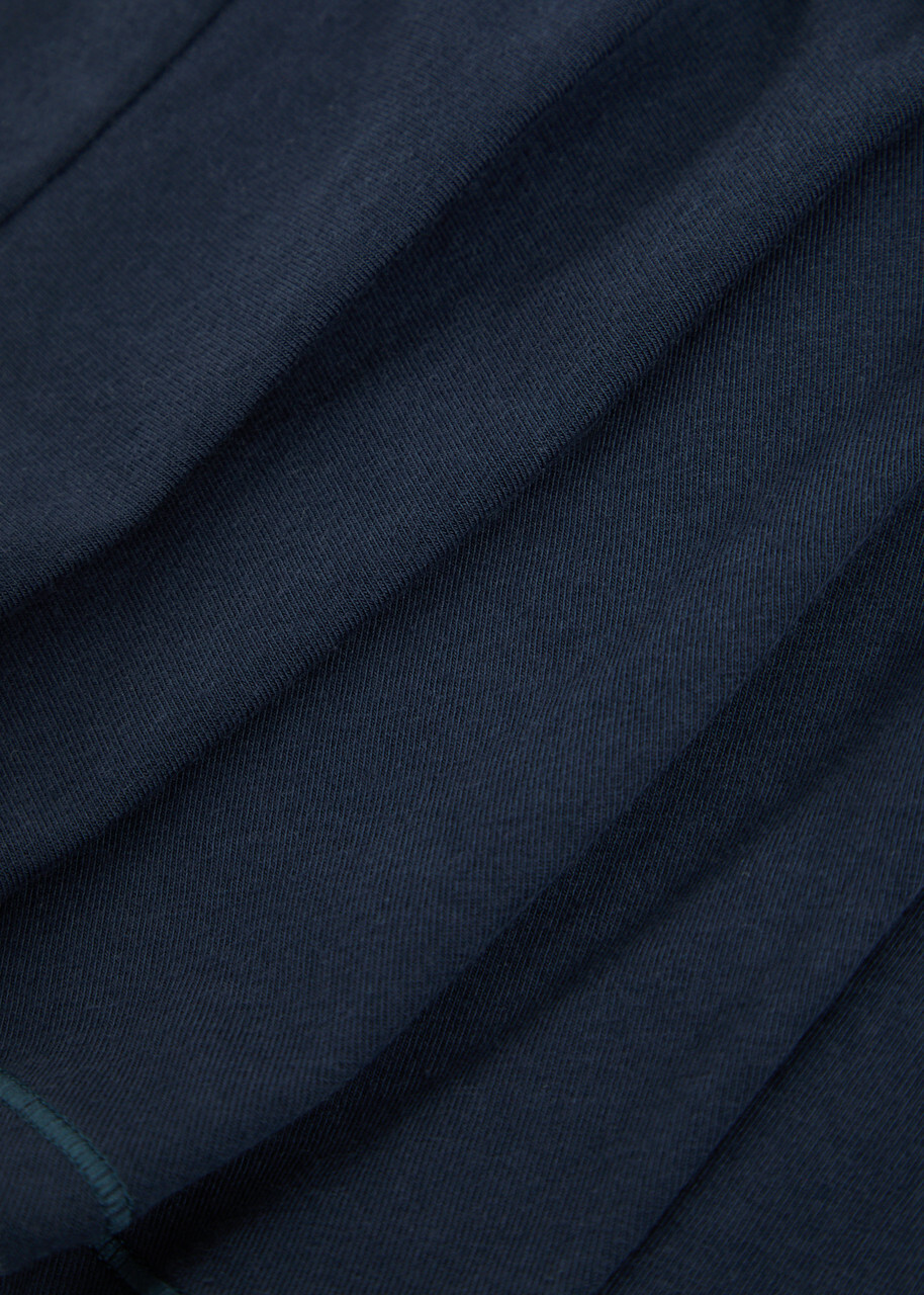Skims Foldover Stretch-cotton Mini Skort Navy