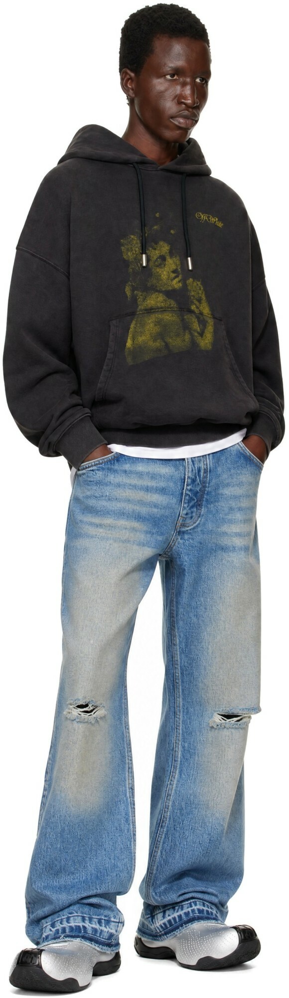 Off-White Black Blurred Bacchus Hoodie