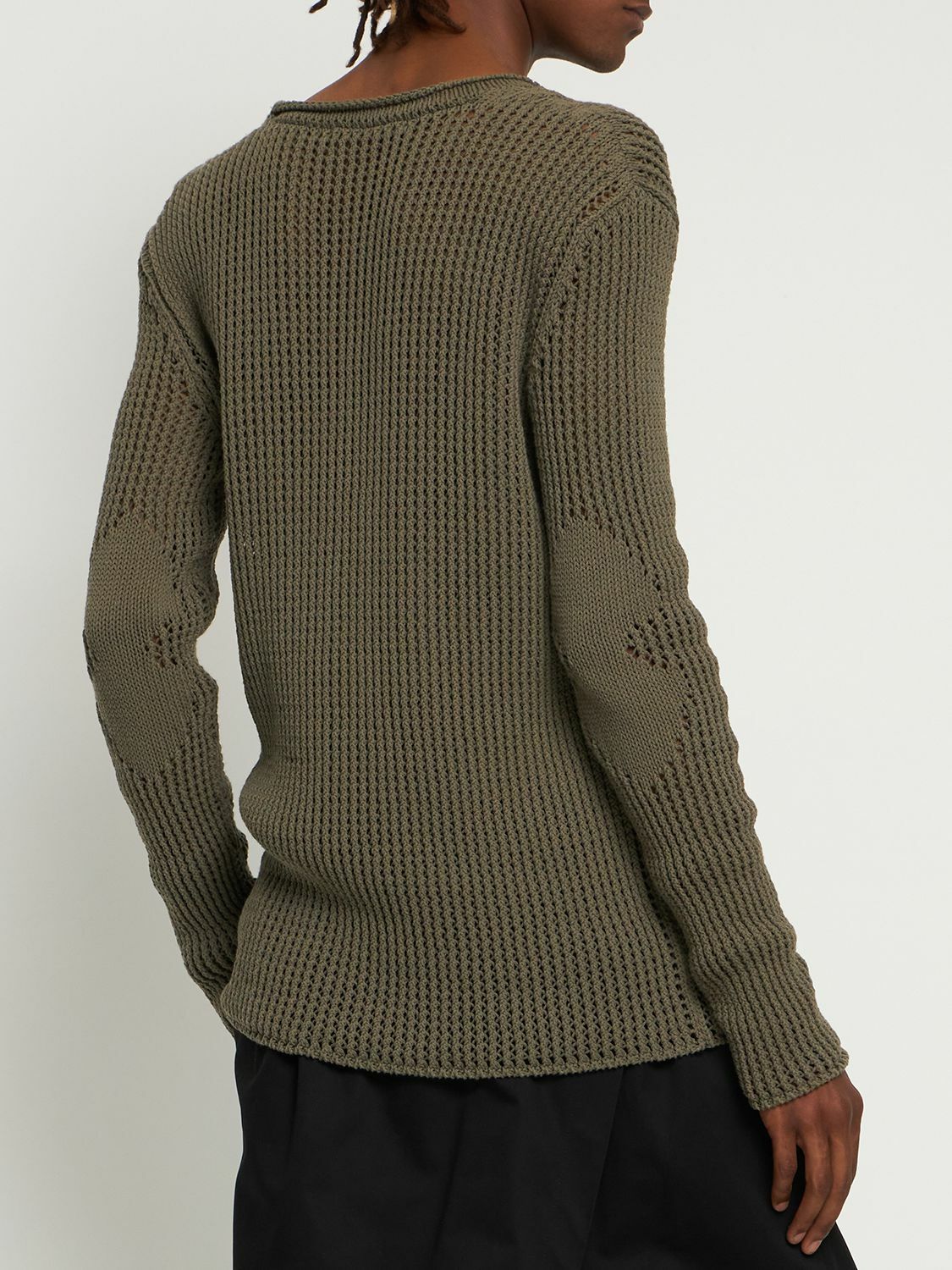 DION LEE - Tricot Cotton Crewneck Sweater