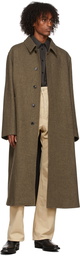 Lemaire Brown Straight Wool Coat