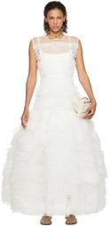 Molly Goddard SSENSE Exclusive White Avice Maxi Dress