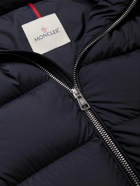 Moncler - Logo-Appliquéd Colour-Block Quilted Shell Hooded Down Jacket - Blue